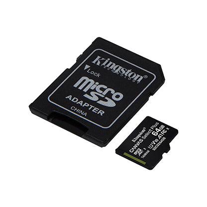 Memoria Micro SD 64GB Kingston Canvas Select 100mb/s Clase 10