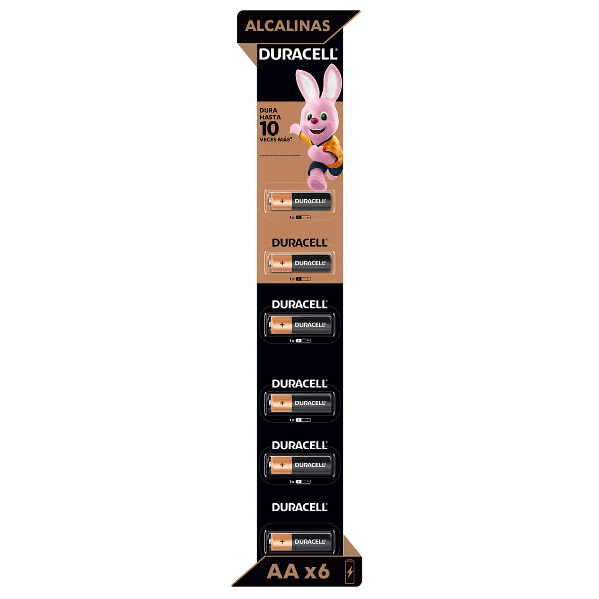 Tira 6 Pilas Duracell AA