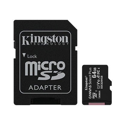 Memoria Micro SD 64GB Kingston Canvas Select  100mb/s Clase 10